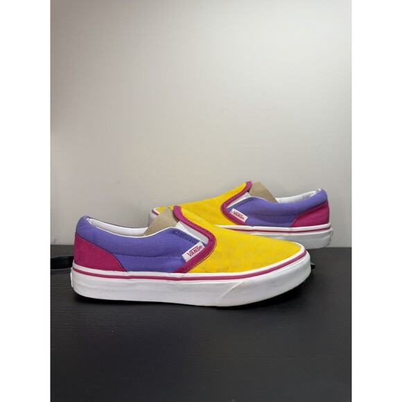 Vans Classic Slip On Checkerboard Multicolor Pop Youth Sz 4 - Picture 3 of 15